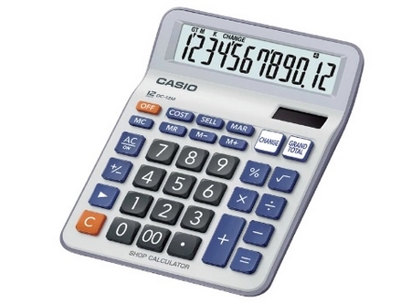 CALCULADORA BASICA ESCR/S 12DIG CASIO DC-12M
