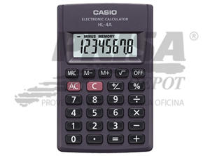 CALCULADORA BASICA BOLS. 8DIG CASIO HL-4