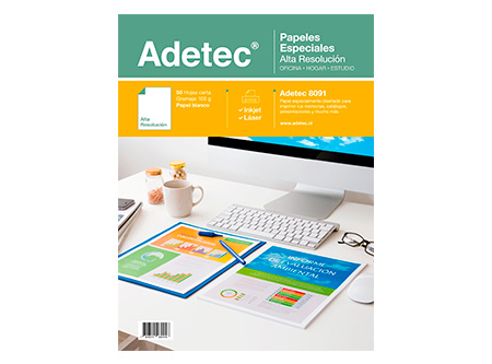 PAPEL ALTA RESOLUCION MATE CARTA 100GR 50HJ ADETEC