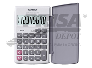 CALCULADORA BASICA BOLS. 8DIG CASIO LC-401