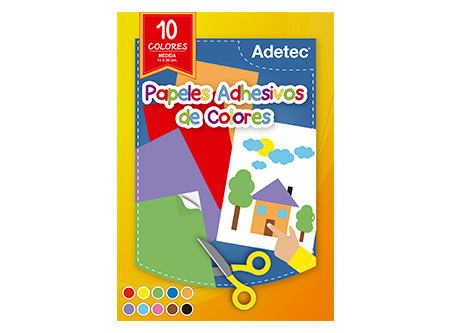 BLOCK P.ADHESIVO 10 COLORES 14X20CM ADETEC
