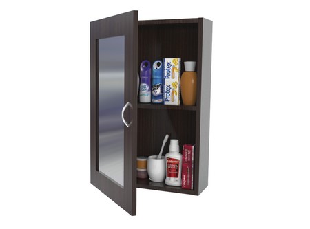 GABINETE BAÃ‘O 1 PUERTA WENGUE GB1PE1226 40*60*16