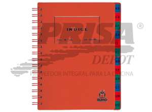 CUADERNO INDICE LI 192 HJ BUHO 595