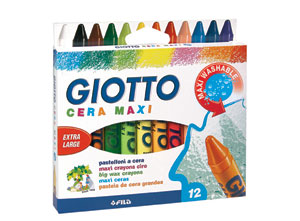 LAPIZ CERA 12 COLORES GIOTTO JUMBO