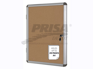 DIARIO MURAL VITRINA CORCHO 0.71 X 0.97 C/LLAVE BI