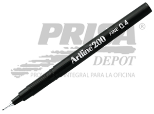 LAPIZ FIBRA 0.4 ARTLINE 200 NEGRO
