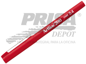 LAPIZ FIBRA 0.4 ARTLINE 200 ROJO