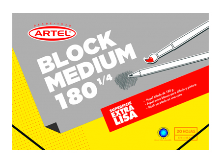 BLOCK DIBUJO 180 1/4 ARTEL 37.5X53 CMS.20 HJ